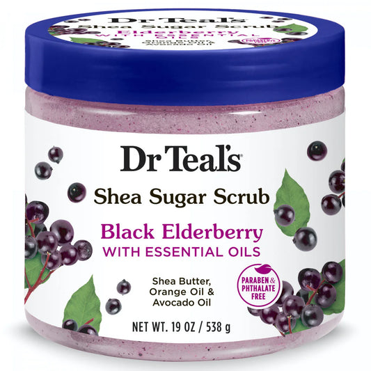 Dr Teal’s Shea Sugar Scrub with Black Elderberry