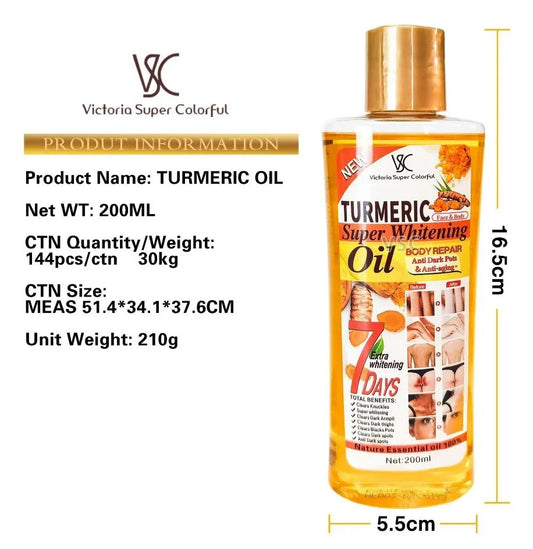 VEET GOLD New TURMERIC Anti-Aging & Anti Dark Spots Body Oil. Cleans, Removes Dark Knuckles, Black Spots, Dark Spots