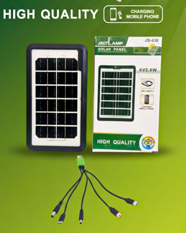JS-638 Portable Solar Panel Charger for Phones