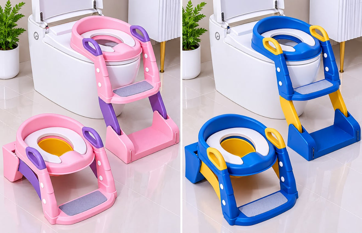 3-in-1 Toddler Potty Training Seat | Adjustable Step + Easy Cleaning + Foldable Storage | KSh 4,500