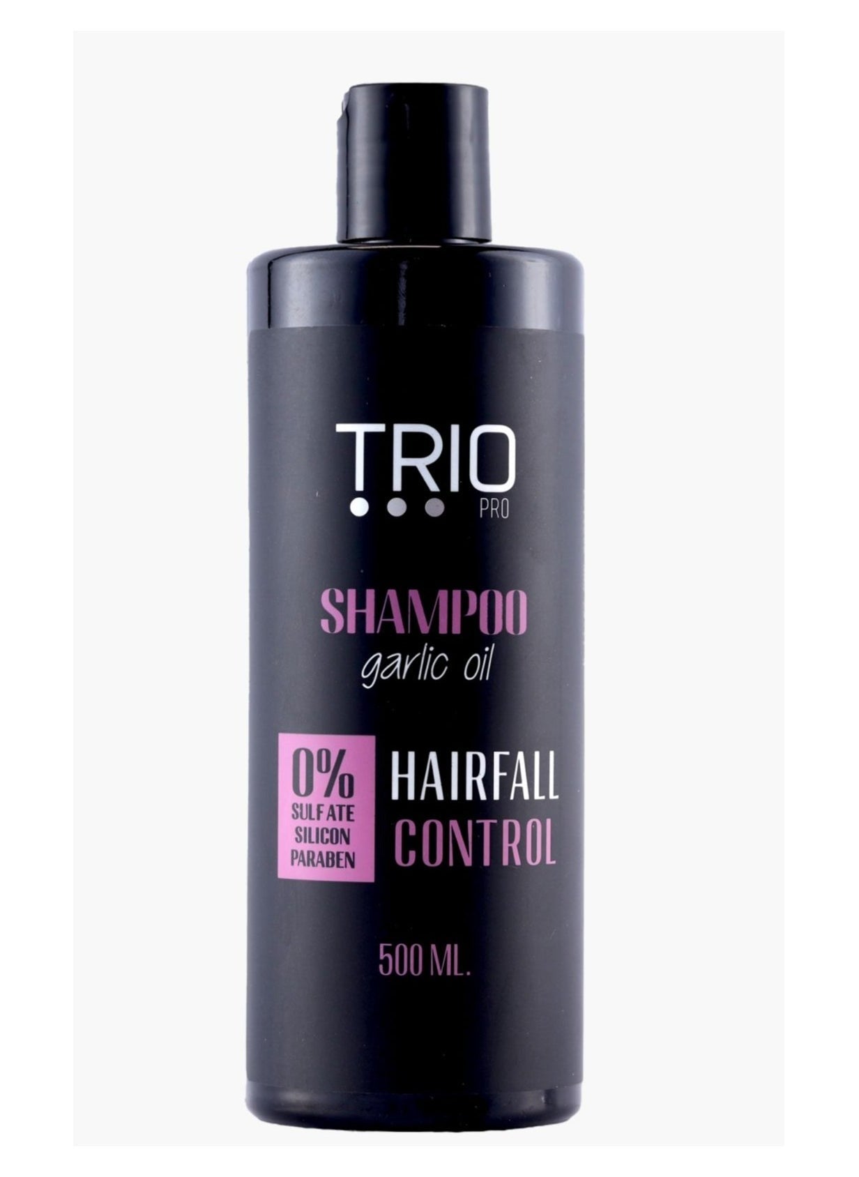 TRIO PRO Shampoo - Free from Sulfates, Silicones, and Parabens with Garlic Oil for Anti-Hair Fall