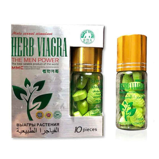 Original Herb Viagra Men's Sex Enhancement – 10 Tablets Jar