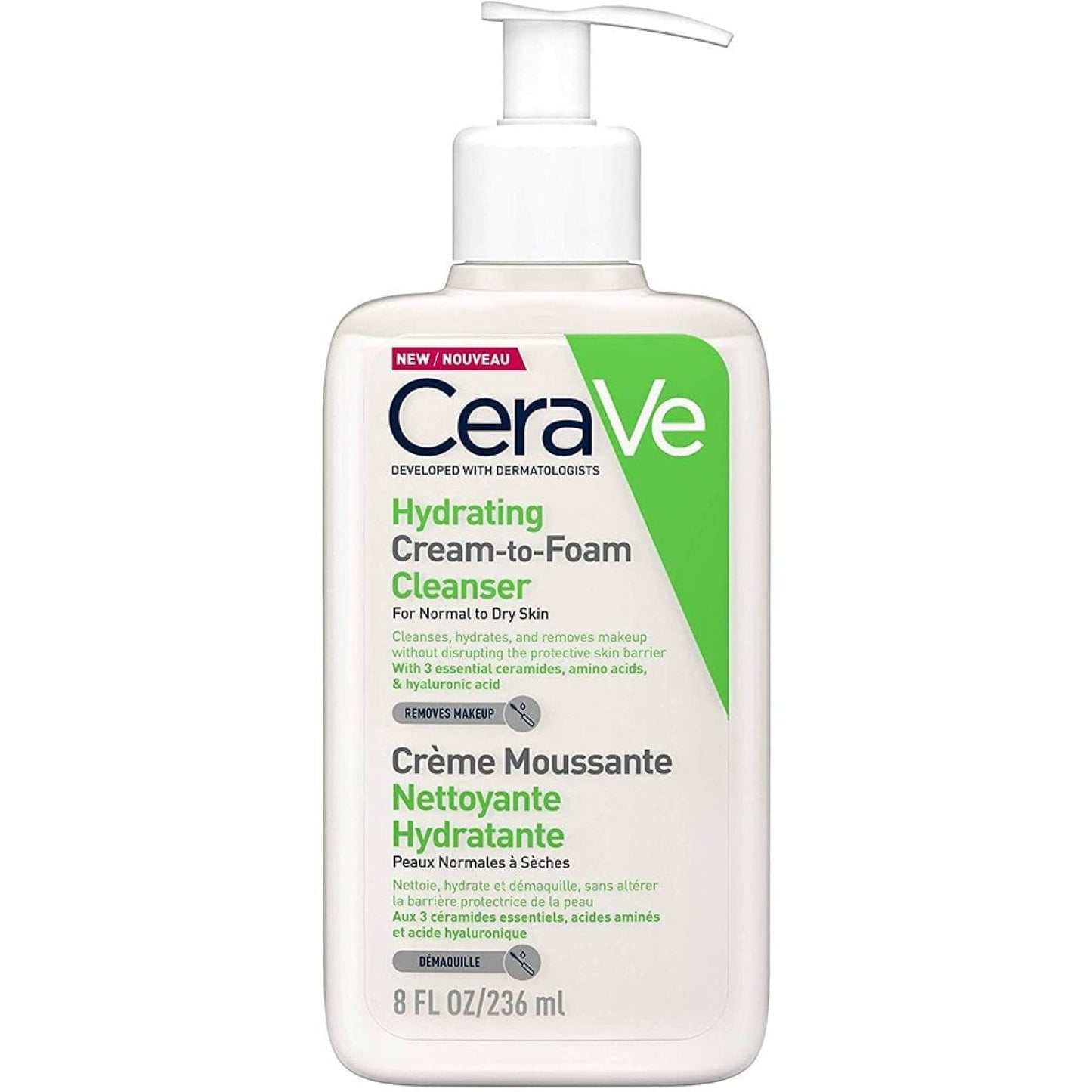 CERAVE HYDRATING CREAM TO FOAM CLEANSER 236ML