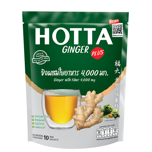 HOTTA Plus Ginger Tea with Fiber