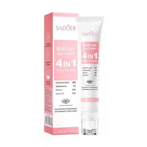 SADOER 4-in-1 Roll-On Moisturizing Eye Cream