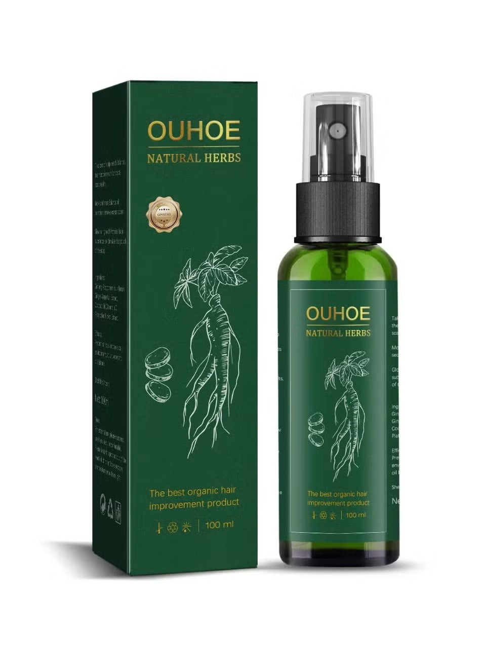 OUHOE Ginseng Hair Growth Lotion – Ginseng Moisturizing Hair Care Spray