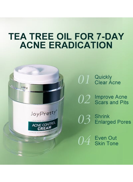 JoyPretty Acne Control Cream with Tea Tree Oil & Vitamin B3 (Niacinamide)