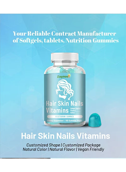 Daynee Hair Skin Nails Vitamins Gummies – 60 Capsules