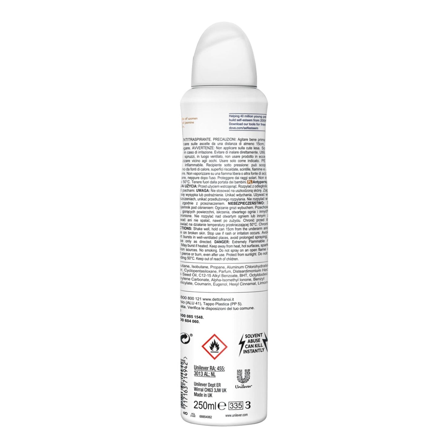 Dove Coconut Anti-Perspirant Spray – 250ml