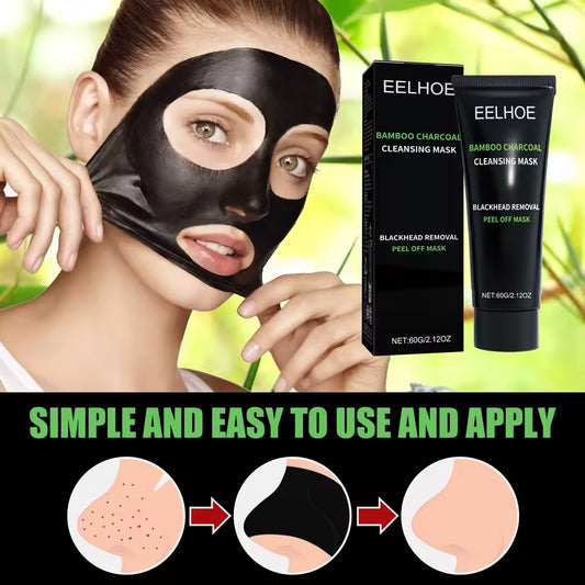 EELHOE Bamboo Charcoal Tear‑Off Mask – Blackhead Remover & Deep Pore Cleanser