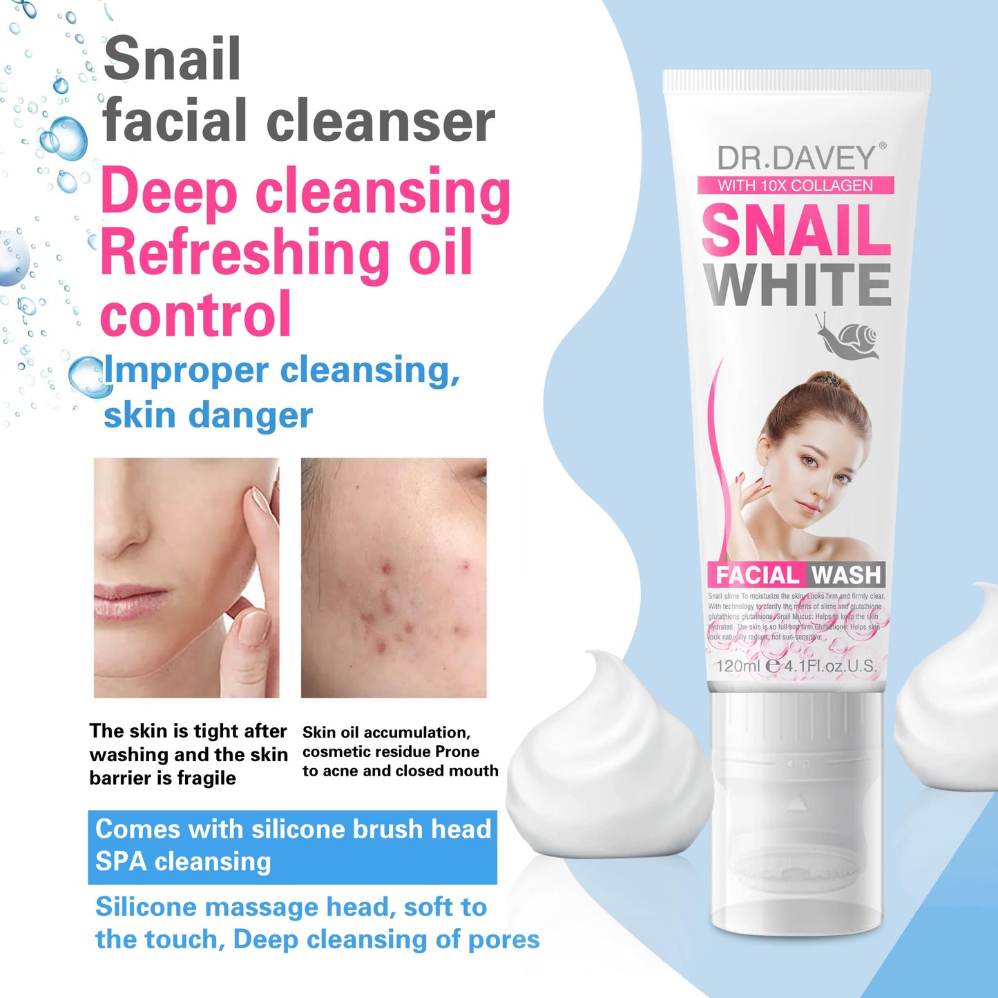 Dr. Davey Snail White Facial Wash