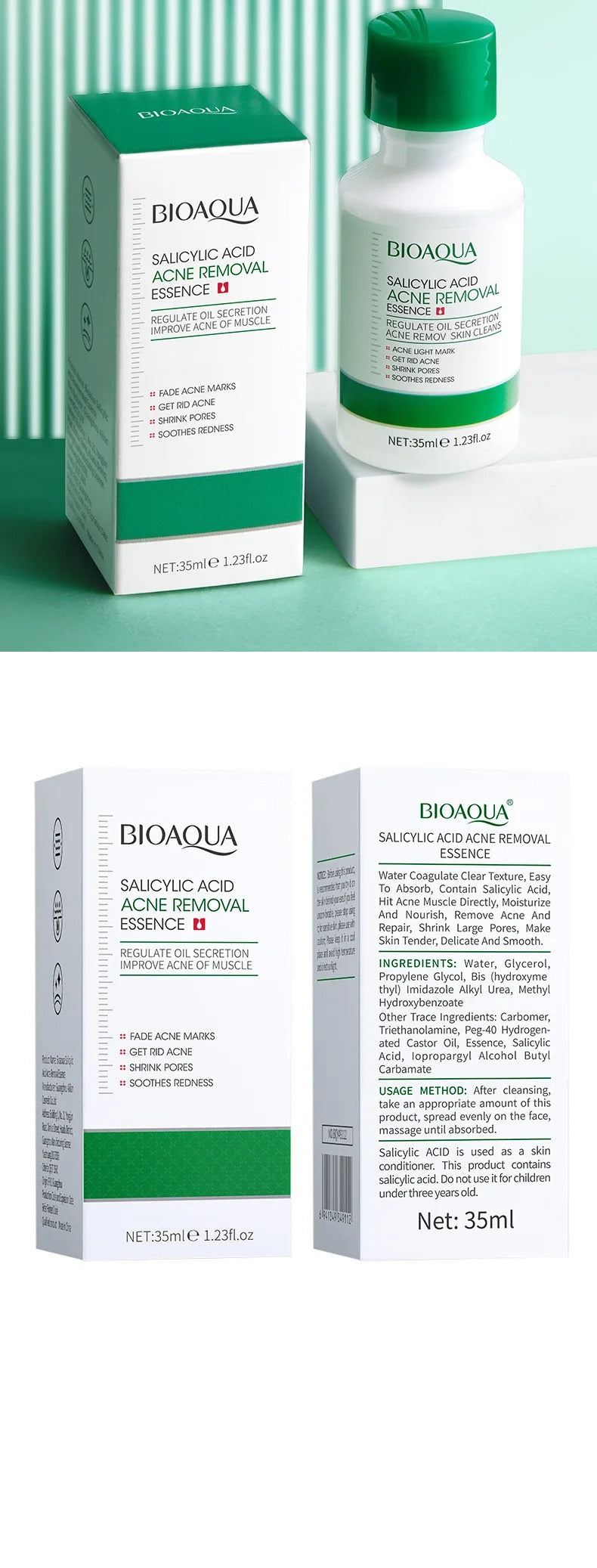 BIOAQUA Salicylic Acid Acne Removing Essence – Clearer Skin Starts Here