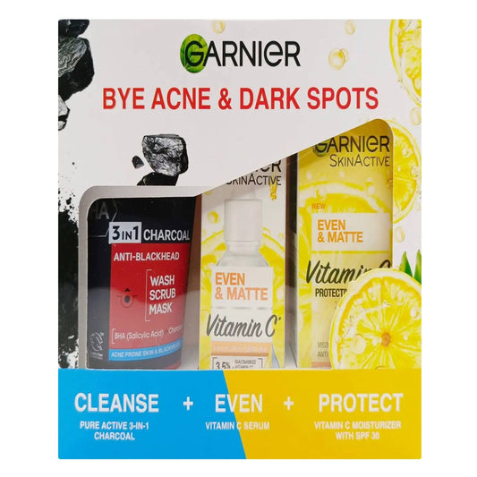 Garnier Bye Acne & Dark Spots Kit - 3 Pieces