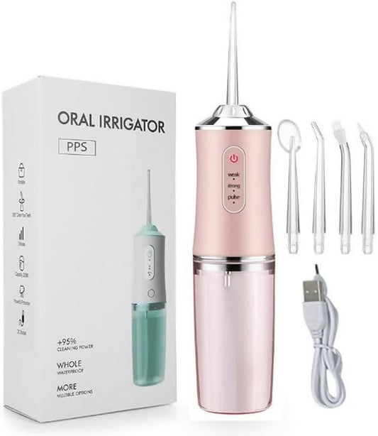 Oral Irrigator Portable Dental Water Flosser USB Rechargeable Water Jet Floss ToothΒ Pick
