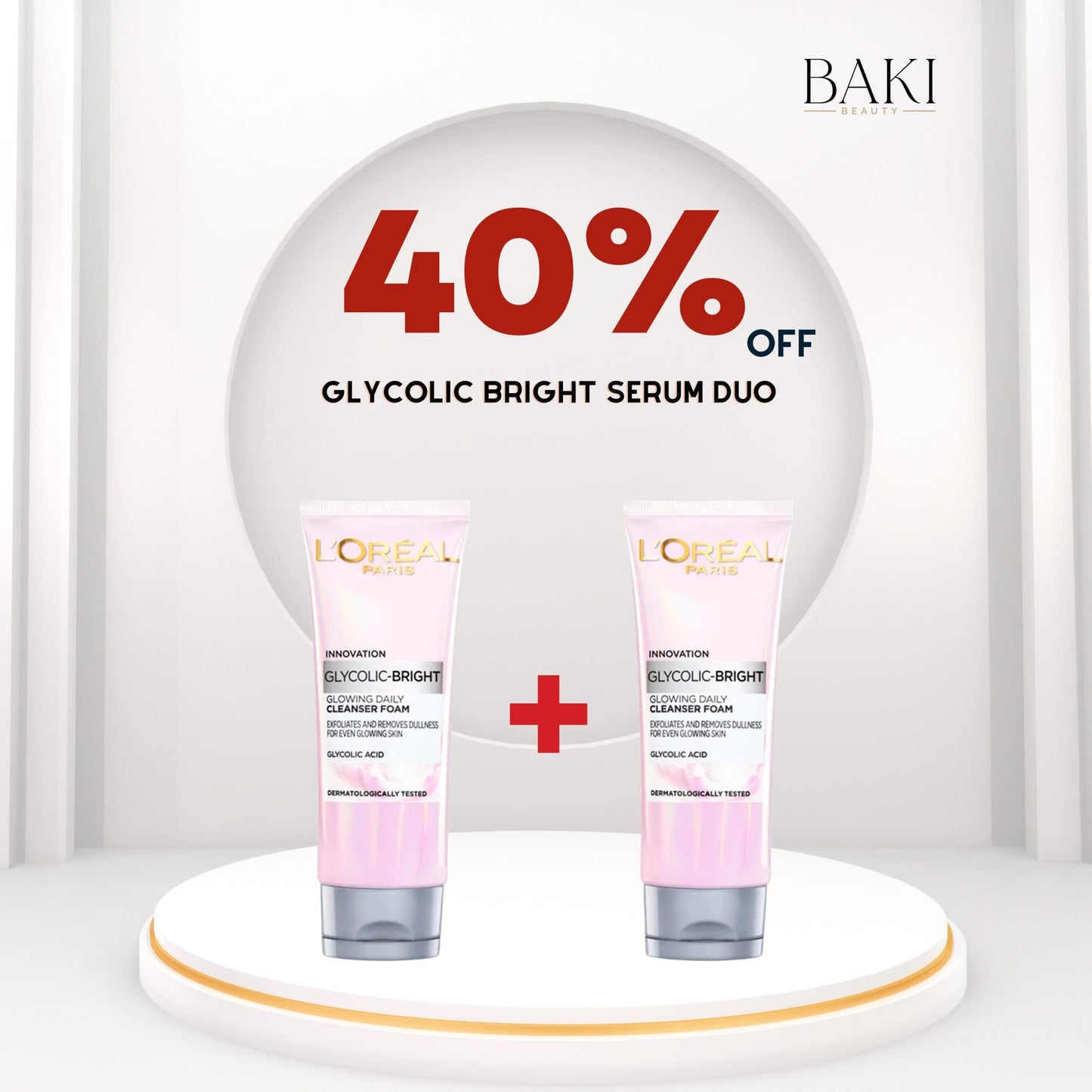 L’ORÉAL PARIS GLYCOLIC BRIGHT CLEANSER 100ML DUO