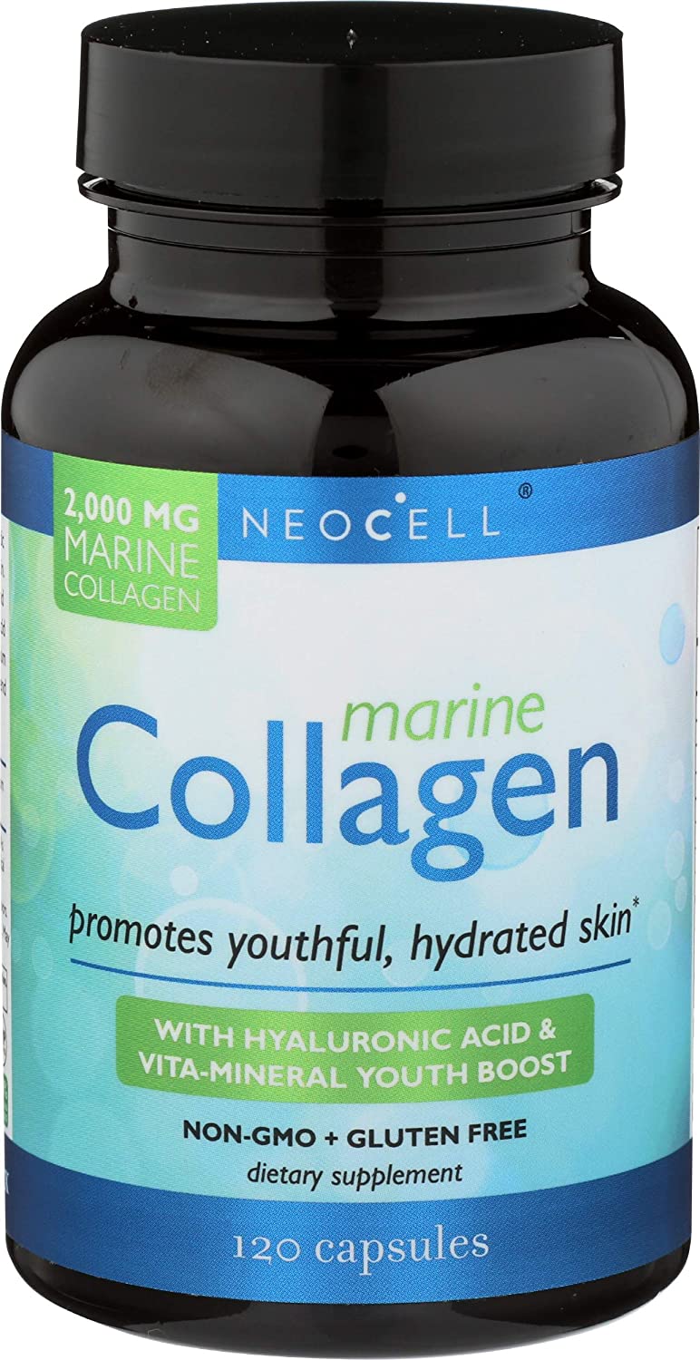 NeoCell Marine Collagen with Hyaluronic Acid & Vita-Mineral Youth Boost, 120 Capsules