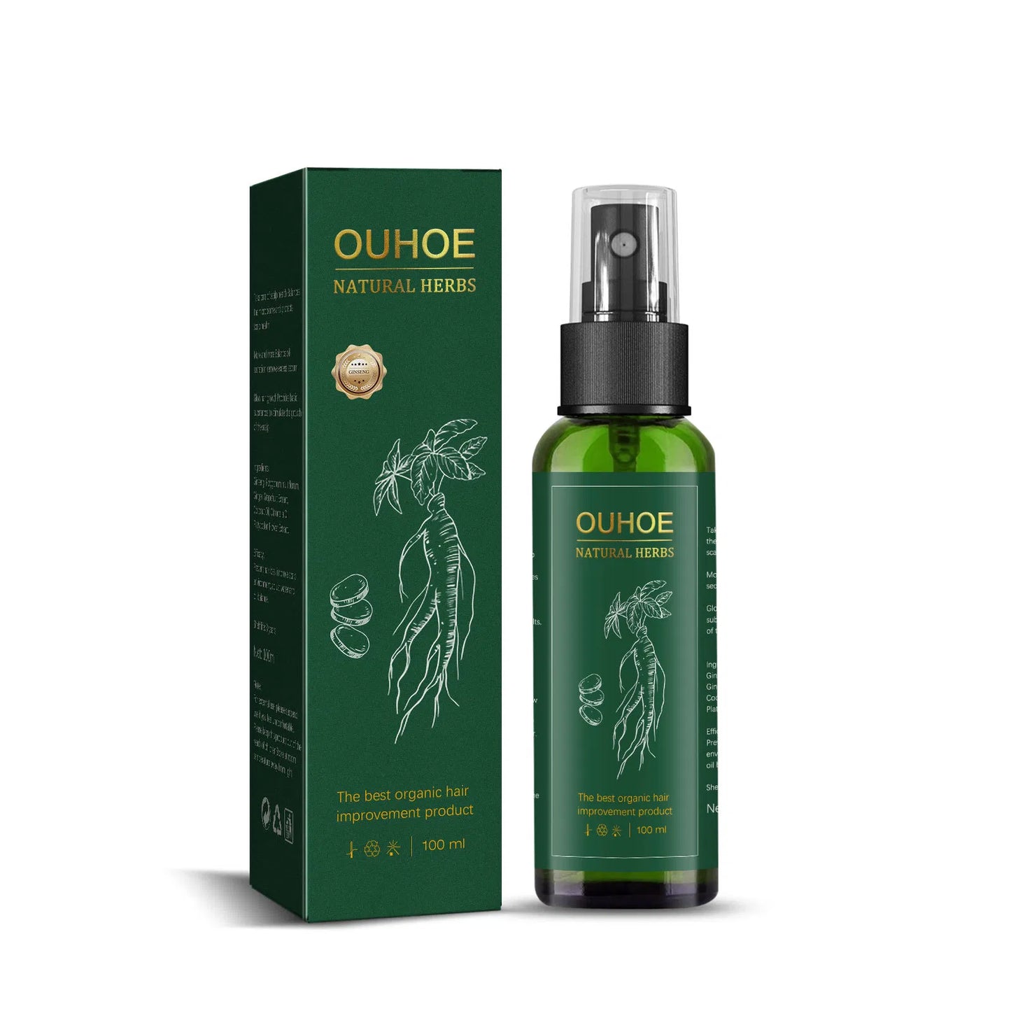 OUHOE Ginseng Hair Growth Lotion – Ginseng Moisturizing Hair Care Spray