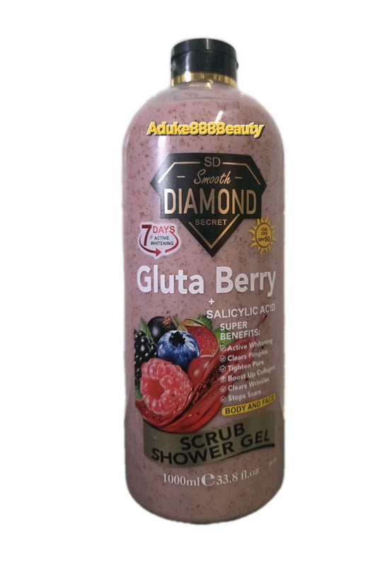 Smooth Diamond Gluta Berry Salicylic Acid Scrub Shower Gel (1000ml)