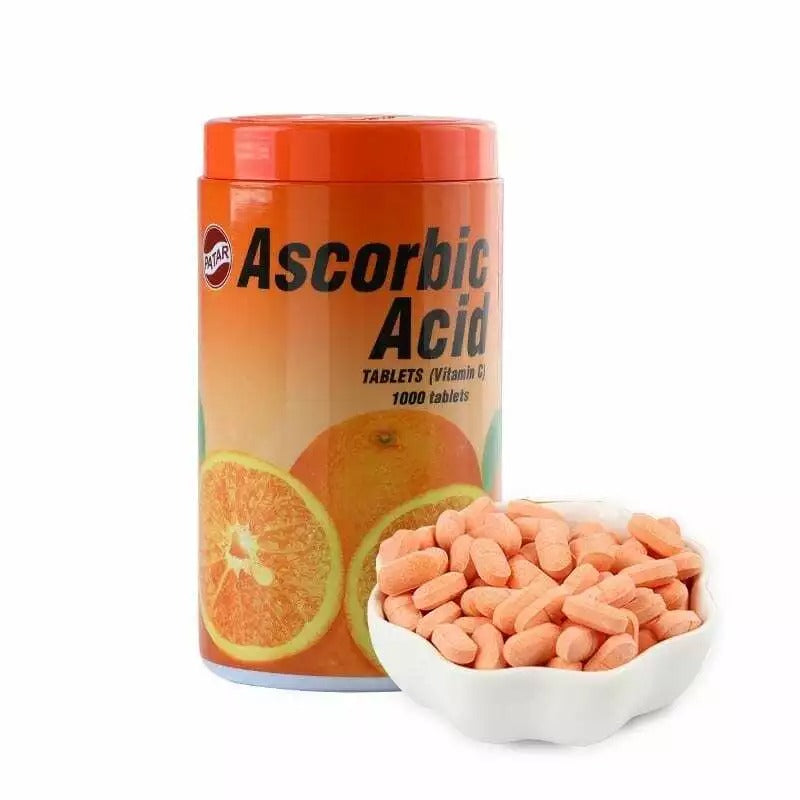 PATAR Ascorbic Acid Tablets - Vitamin C Orange Flavor