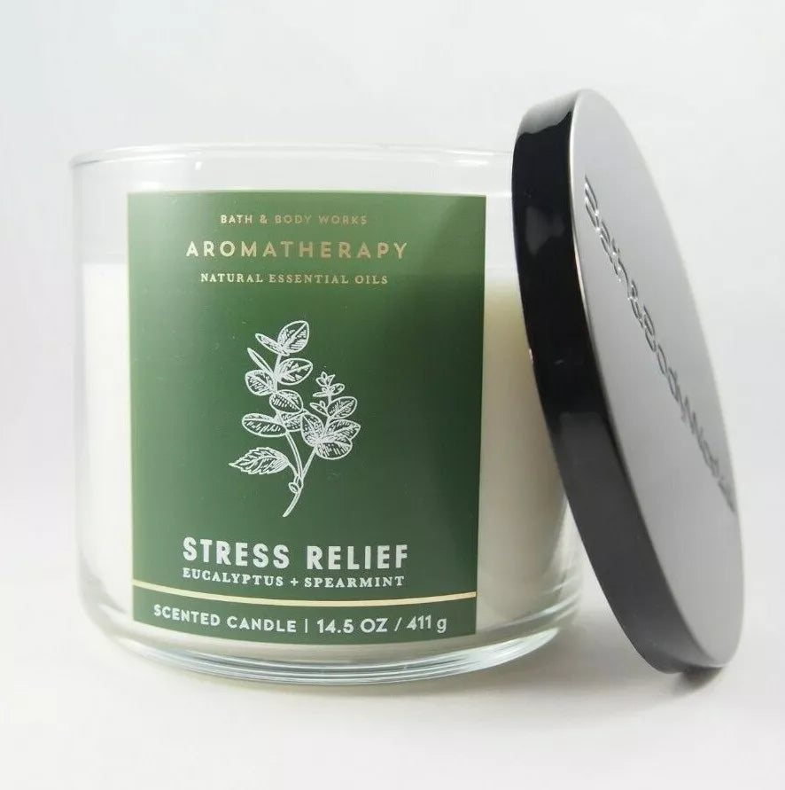 Bath & Body Works Aromatherapy Eucalyptus Spearmint Stress Relief 3-Wick Candle