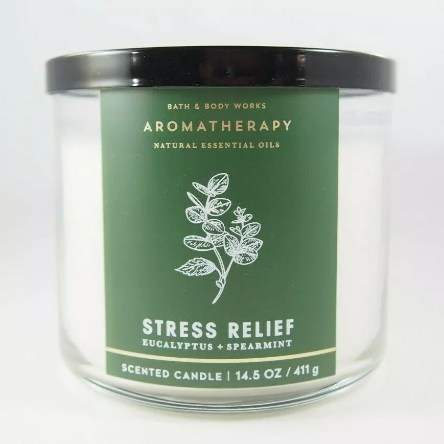 Bath & Body Works Aromatherapy Eucalyptus Spearmint Stress Relief 3-Wick Candle