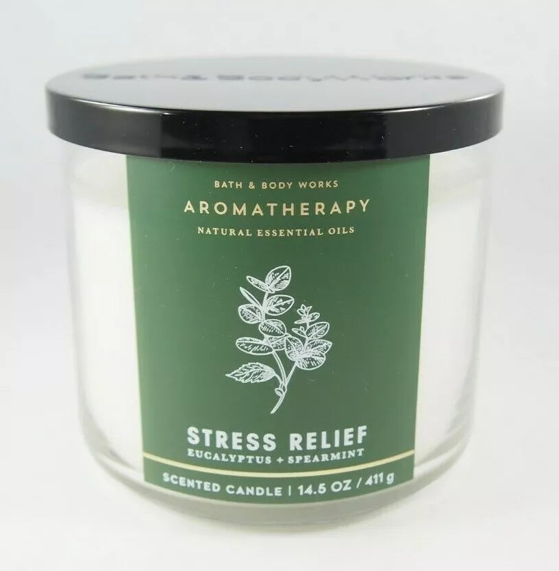 Bath & Body Works Aromatherapy Eucalyptus Spearmint Stress Relief 3-Wick Candle