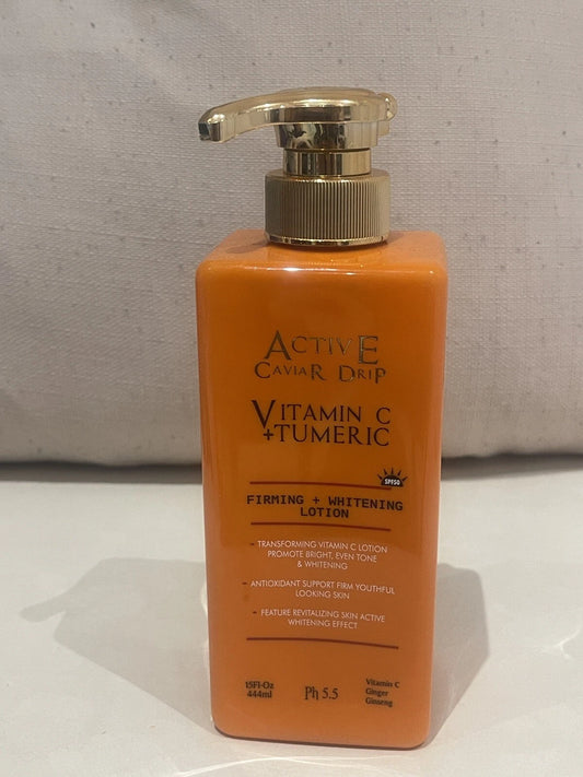 Active Caviar Drip Vitamin C & Turmeric Firming Whitening Lotion SPF 50