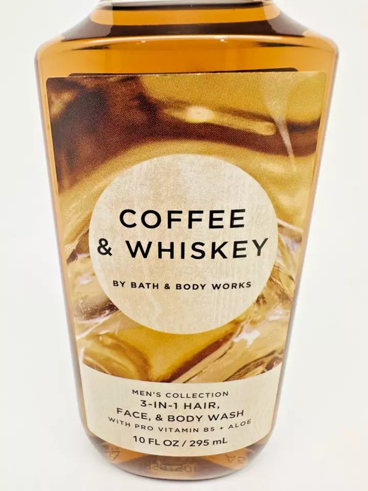 Bath & Body Works Coffee & Whiskey 3-in-1 Hair, Face & Body Wash (Men's Collection)
