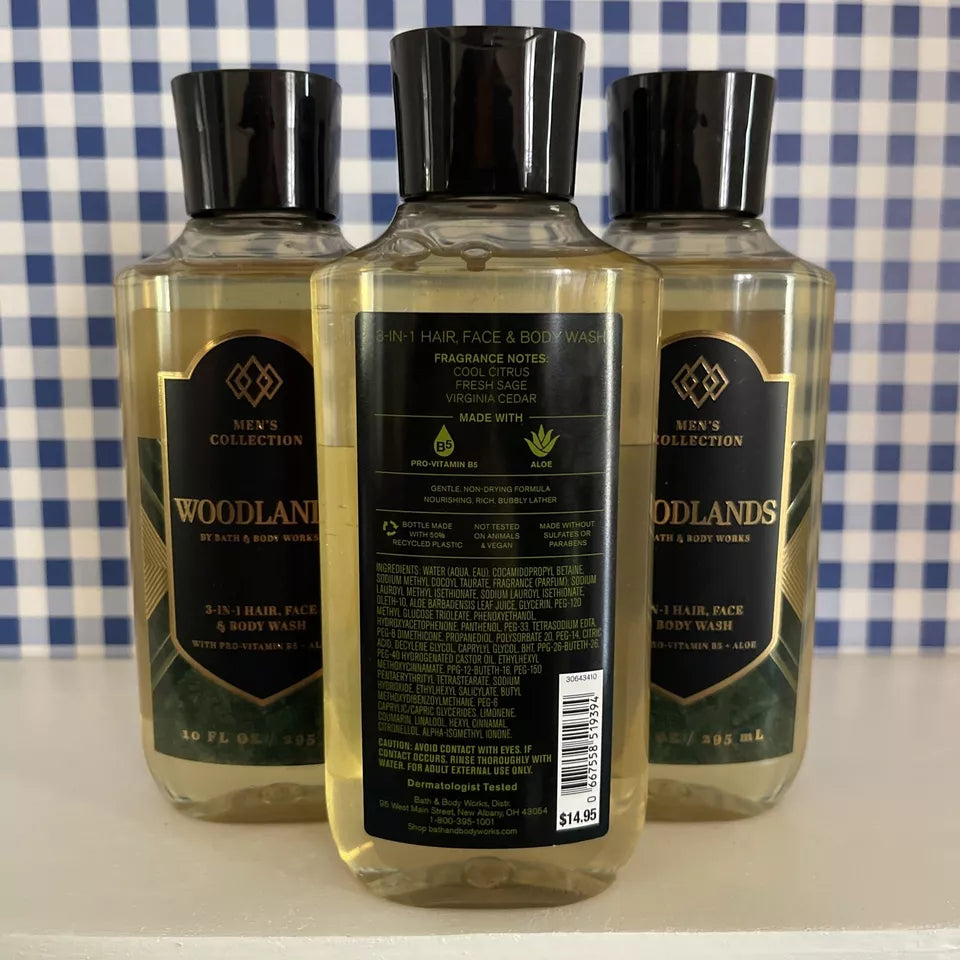Bath & Body Works Woodlands 3-in-1 Hair, Face & Body Wash
