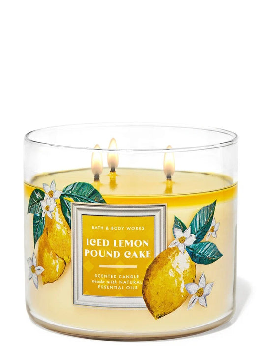 Bath & Body Works Iced Lemon Pound Cake 3-Wick Candle