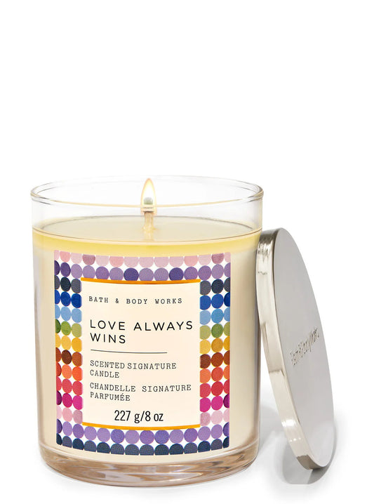 Bath & Body Works Love Always Wins Signature Single Wick Candle