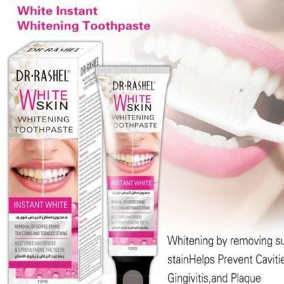 DR RASHEL Dr. Rashel White Skin Whitening Toothpaste, Instant White - 120g