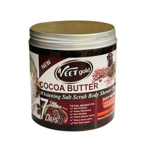 VEET GOLD Cocoa Butter Super Lightening Moisturizing Salt Body Scrub Shower Cream.