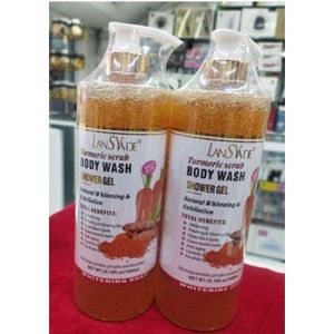 LansYade Turmeric Scrub Body Wash Shower Gel