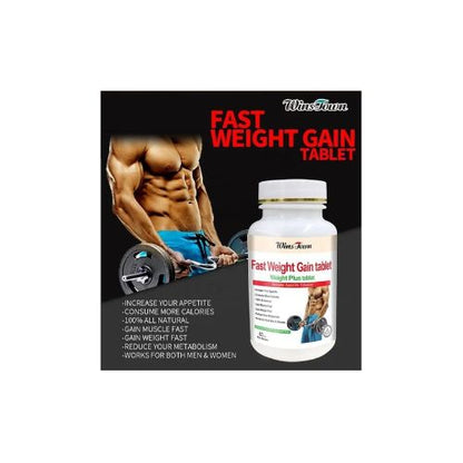 Winstown FAST WEIGHT GAIN TABLET SUPPLEMENTS Weight Gainer Herbal Capsules For Both Men And Women.