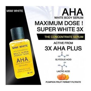 Mimi White Multi Alpha Hydroxy Acids AHA Serum - Whitening, Dark Spots