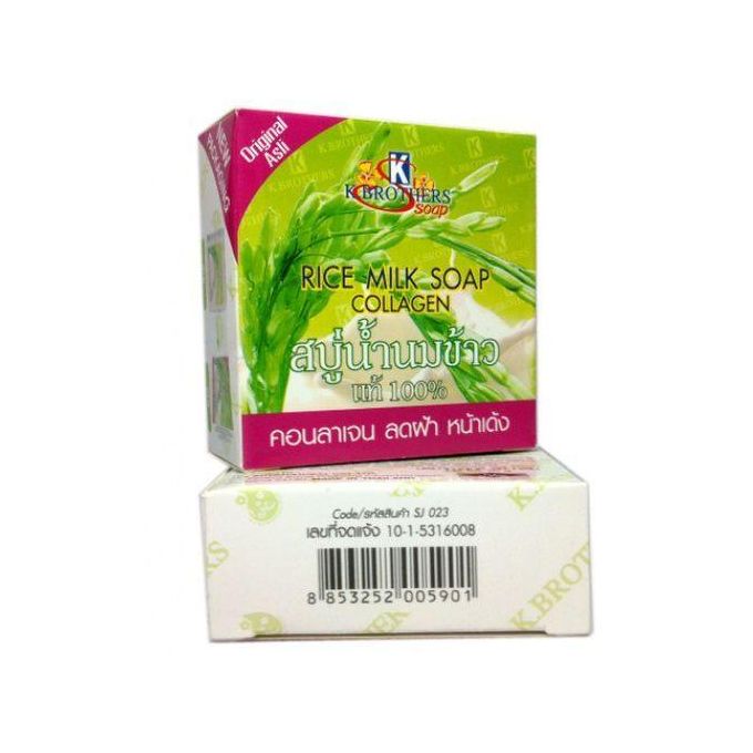 K. Brothers Rice Milk And Collagen Soap (White)