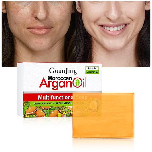 Guanjing Moroccan Argan Oil with Vitamin E Multifunctional Soap – 100g