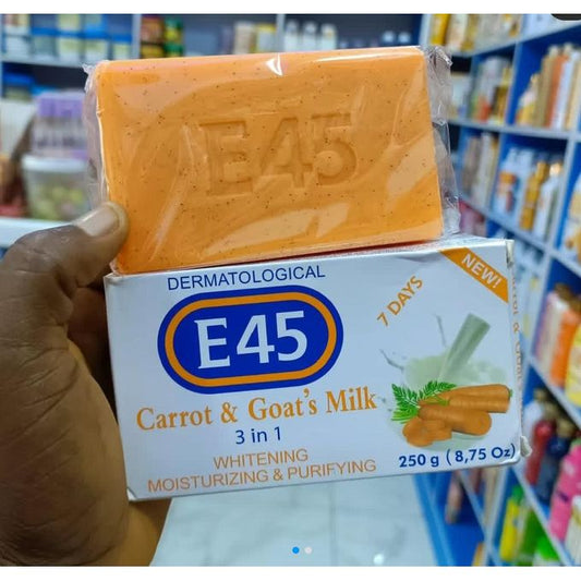 E45 3X Carrot & Goat's Milk Whitening, Purifying & Exfoliating Anti-Acne Soap