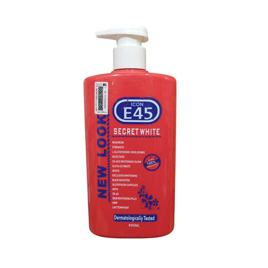 E45 Icon Secret White Lotion – New Look (500ml)