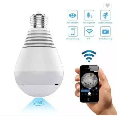 Panoramic 360° WiFi Light Bulb Nanny Camera