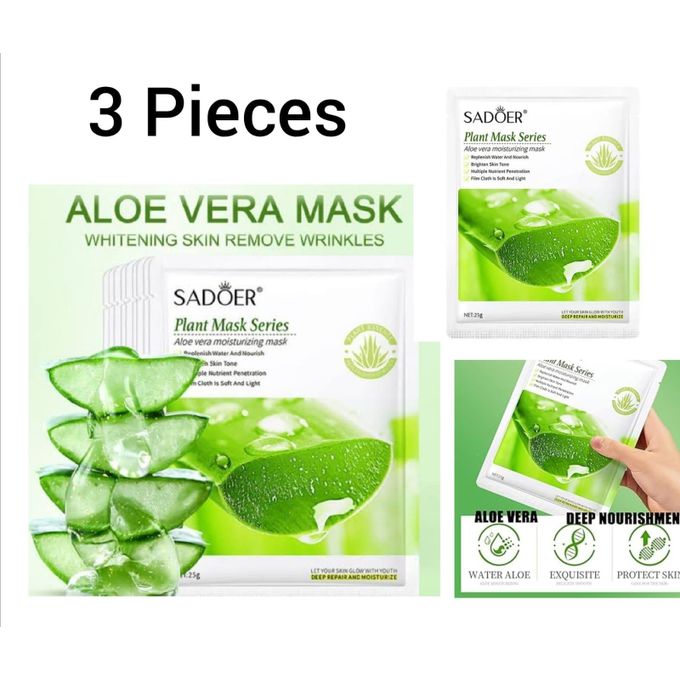 SADOER Hydrating & Moisturizing Aloe Vera Facial Sheet Mask