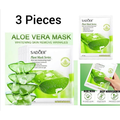 SADOER Hydrating & Moisturizing Aloe Vera Facial Sheet Mask