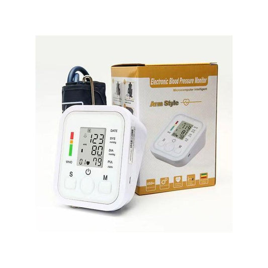 Electronic Digital Arm Blood Pressure Monitor + USB Cable