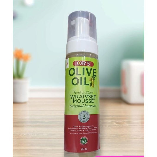 ORS Olive Oil Hold & Shine Wrap/Set Mousse – with Coconut Oil