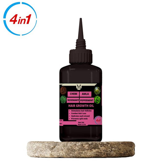 Mekis 4-in-1 Hair Growth Miracle Oil – Chebe, Amla, Rosemary & Peppermint