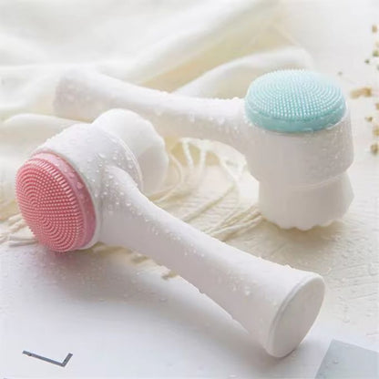 Soft Face Cleansing Brush – Double-Sided Facial Cleanser & Exfoliator