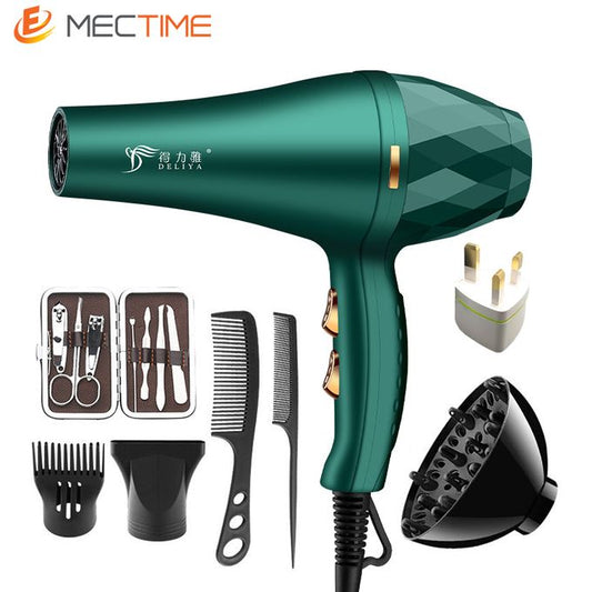 Deliya Hair Dryer + Nail Clipper Gift Set – 6-in-1 Hair & Grooming Kit