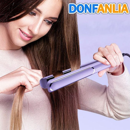 DONFANLIA 2-in-1 Flat Iron Hair Straightener & Curler