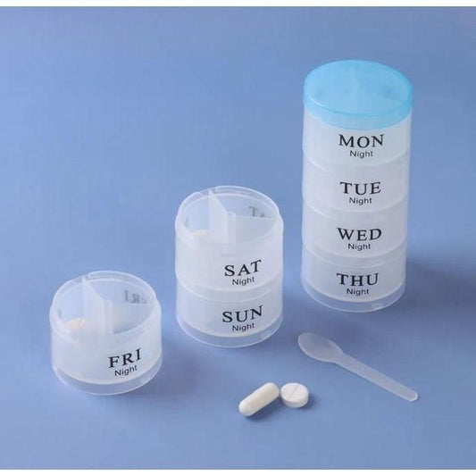 Spherical Medicine Case with Labels – 21 Grid